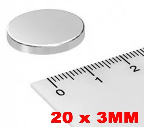 Imã De Neodímio Disco 20mm X 3mm * 20 Peças * 20x3 Mm 1