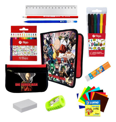 Oferton Carpeta + Cartu + Utiles One Punch Man #270 0
