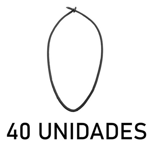 Extensor Corda Elastica Gancho Duplo 50cm Preto - 40un 1