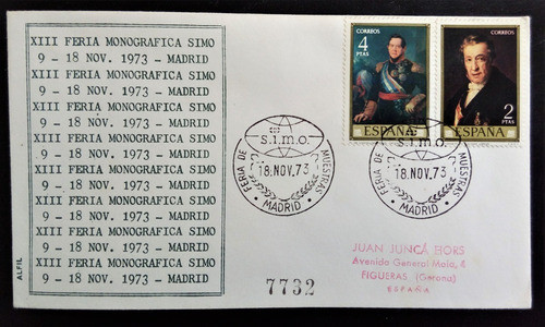 España, Sobre Xiii Feria Monográfica Simo Madrid 1973 L15364 0