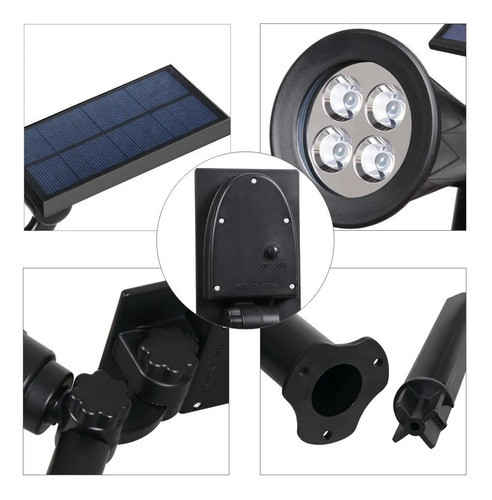 Pincho Farol Solar De Jardín Led Luz Verde 1 Año Garantia 1