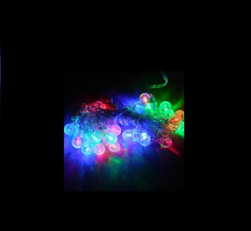 Guirnalda Multicolor Led Bolitas X28 Unida 4 Mts A 220v. 1