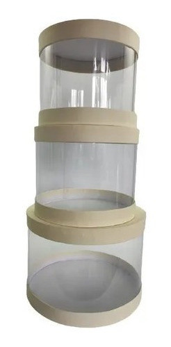 Caixa Box Transparente De Acetato Branca Kit C/3 Uni 0