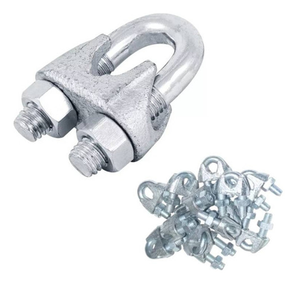 Set X 100 Prensacable Grampa Para Cable Acero 14mm 9/16 Pul 0