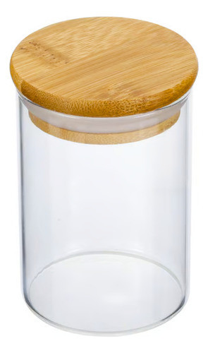 Kit 8 Potes Hermético De Vidro Tampa Bambu P/ Mantimentos 1