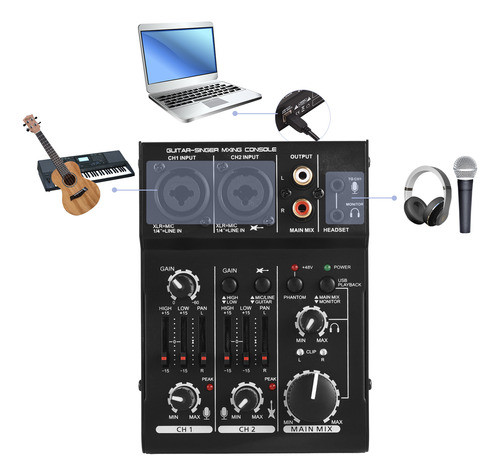 Console De Mixagem Mixer De Gravação Home Mixing Mini Studio 1