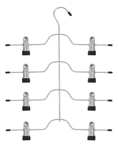 Percha De Metal Con Pinza Ahorro De Espacio 4 Prendas 0