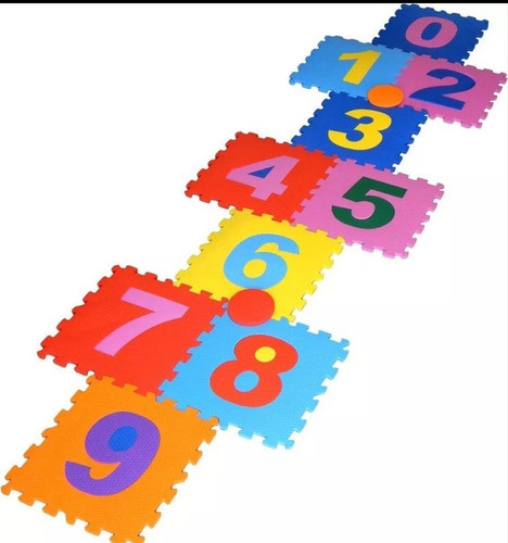 Tapete Eva Amarelinha Infantil Educativo Atóxico 0