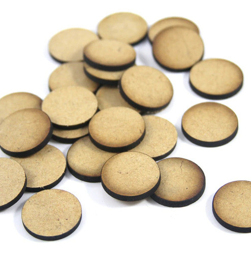 Bases Peanas Mdf 25mm Juegos De Rol / Warhammer X 500 0