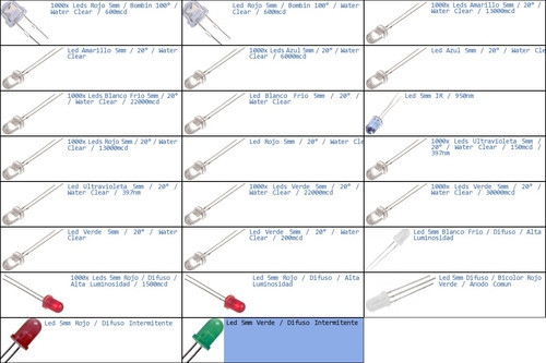Led 5mm Verde Difuso Intermitente 1