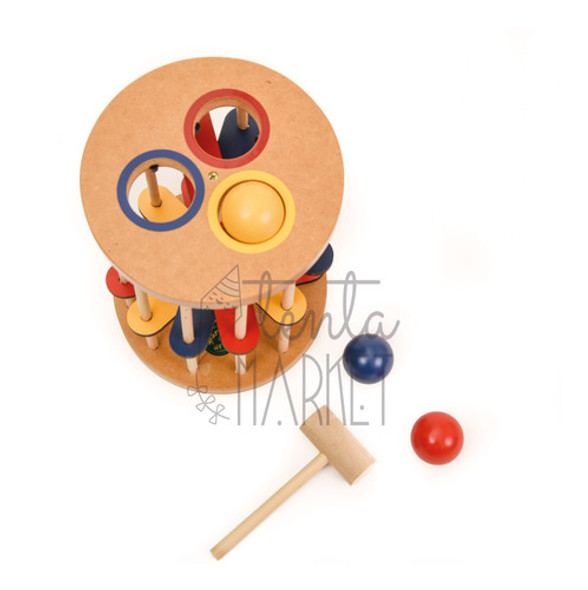 Juego Banco Descarga Didactico Montessori Encastre Juguete 1