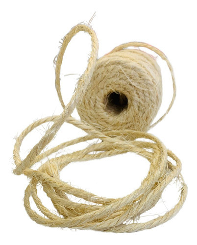 Fios Corda Sisal Cor Natural 200/3 60 Metros Decoração 6mm 1