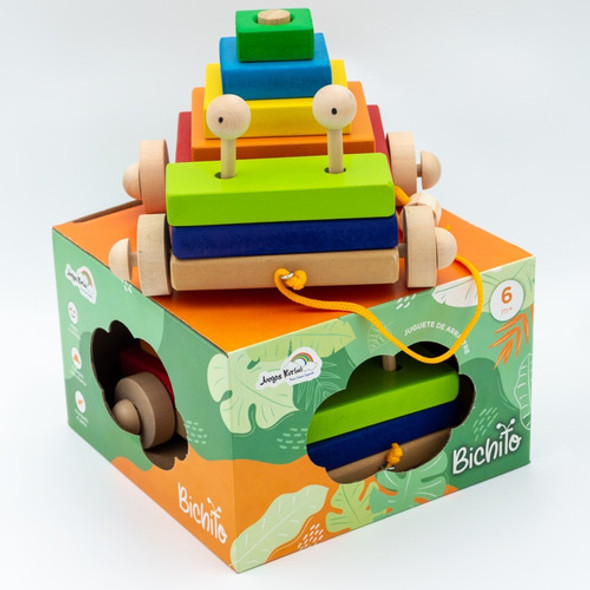 Didacticos Bichito De Arrastre, Con 7 Seriación De Bloques. 0