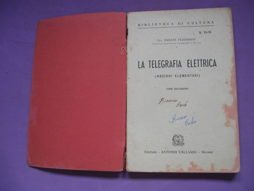 Telegrafia Electrica, Oreste Perdomini, Italiano. Telegrafo 1