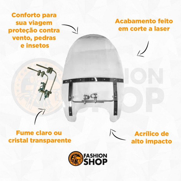 Bolha Midnight Star 950 Yamaha Moto Custom Para-brisa - Fume 1