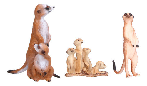 Estatueta De Decoração De Figura De Suricata Simulada, Fofa 1
