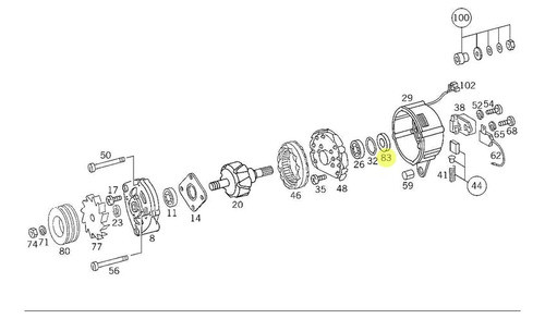 Retentor Traseiro Alternador Mercedes Sprinter-... 1