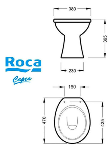 Inodoro Mochila Plastica Roca Corto Tapa Italiana Capea P 1
