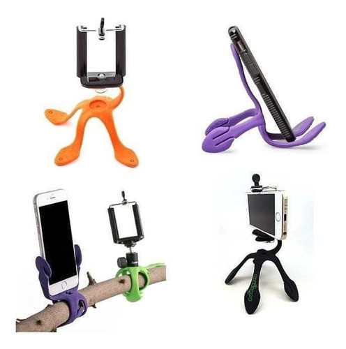 Mini Trípode Pulpo + Adaptador Universal Para Celulares 0
