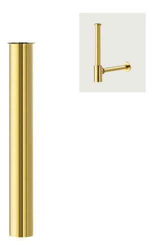 Prolongador De Sifão Metálico Para Banheiro (line Dourado) 1