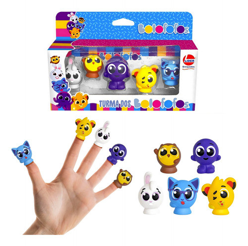 5 Bonecos De Dedo Dedoche Fantoche Bolofofos 3011 Lider 0
