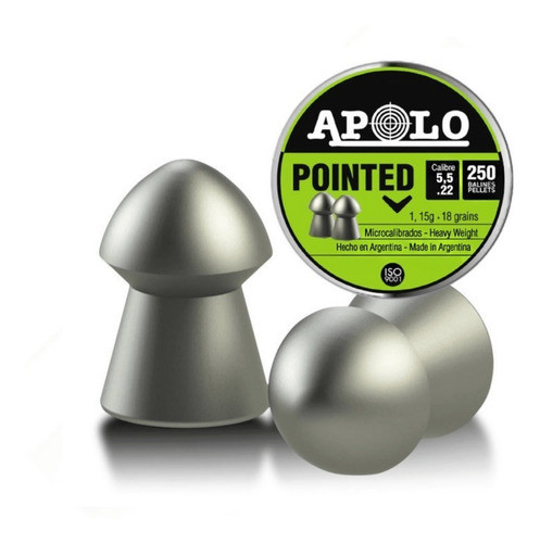 Balines Apolo Pointed Cal 5.5 3 Latas X 250 Aire Comprimido 0