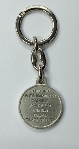 Llavero Del Espíritu Santo Esmaltado Rojo Alpaca 9 Cm Largo 1