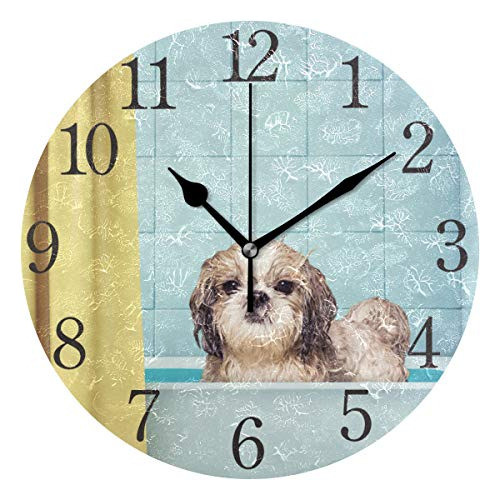 Reloj De Pared Con Diseño De Números Arábigos Diseño De Perr 0