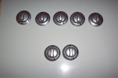 7 Perillas Domec Plateadas Doble Plastico Y Burlete44x34 1