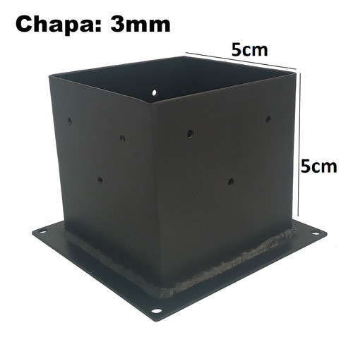 2 Unidades Suportes Pilar De Madeira 5x5cm 3mm 1