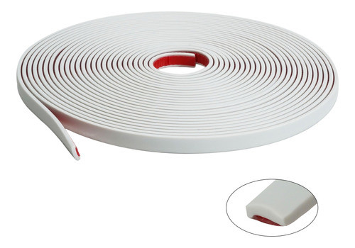 Moldura Blanca Flexible Autoadhesiva Para Hogar 3m X 10mm 0