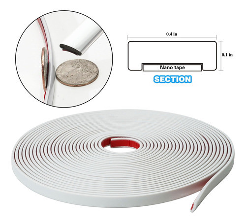 Moldura Blanca Flexible Autoadhesiva Para Hogar 3m X 10mm 1