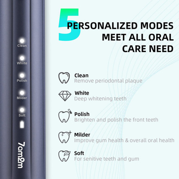 Escova De Dentes Elétrica 7am2m Sonic Com 6 Cabeças De Escov 1 Escova De Dentes Elétrica 7am2m Sonic Com 6 Cabeças De Escov 1
