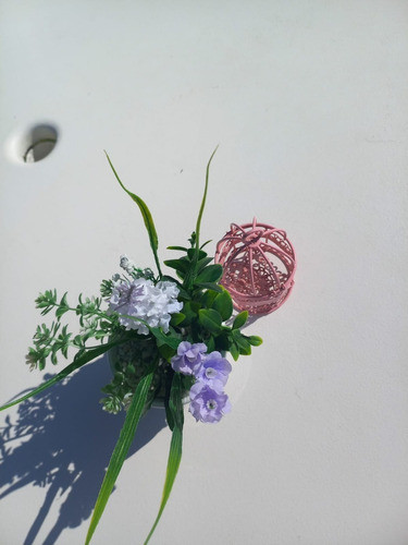 Lote Jaula Metal Maceta Flores Rosa Blanca N8 Esmaltada 1