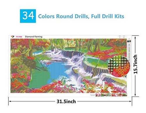Pintura Por Diamantes Cascadas (0.40x0.80 Cm) 1