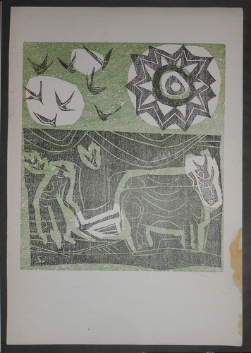 Grabado Xilografia Luis Seoane 1965 Serie Refranes 1 1