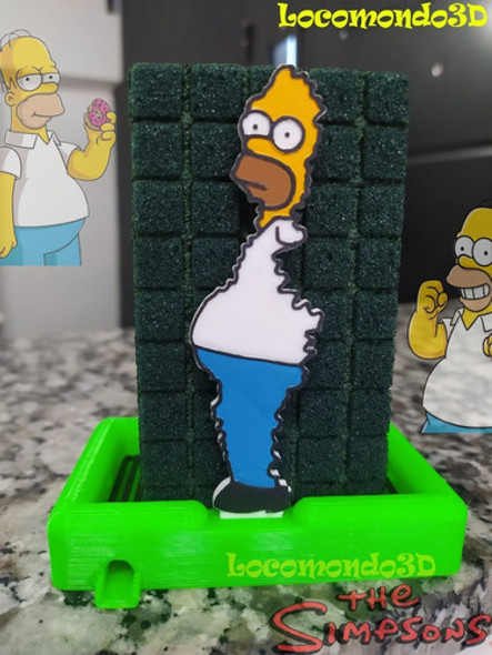 Esponjero Homero Simpson Base Verde Flúor Locomondo3d 0 Esponjero Homero Simpson Base Verde Flúor Locomondo3d 0