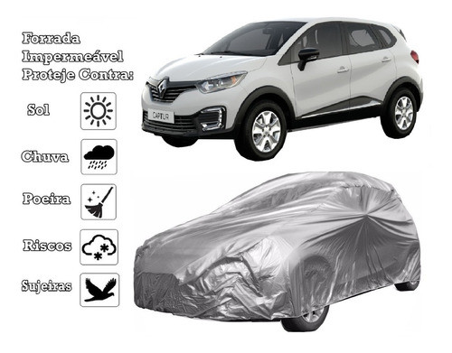Capa Cobrir Carro Renault Captur Forrada E Impermeável 1