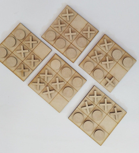 118 Tateti Juego Fichas Fibofacil Mdf 8x8 Souvenirs 0
