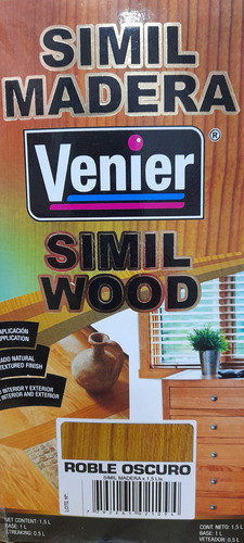 Simil Madera Venier Roble Oscuro X 1.5 L 0