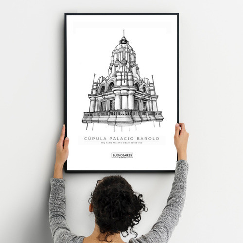 Lámina Ilustrada De Buenos Aires 20 X 30 Cm 1