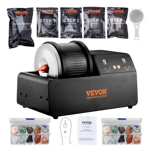 Kit De Pulido De Rocas Profesional De 136 Kg Con Temporizado 0