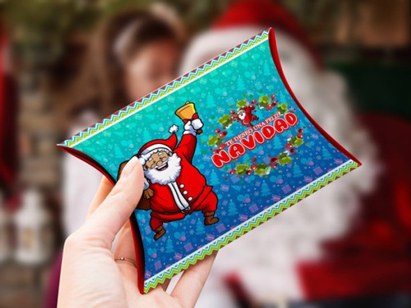 Plantilla Para Imprimir Y Armar Cajita Almohada Navidad M140 1