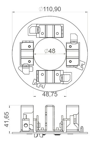 Portacarbon Arranque Tipo Bosch Redondo 24v 1