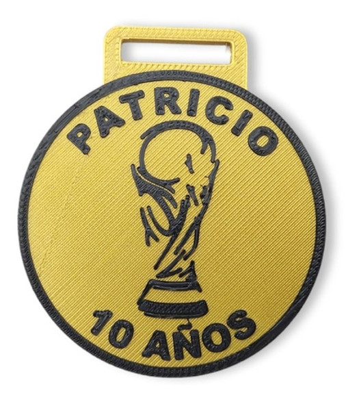 Medalla Copa Del Mundo Fifa Personalizada Trofeo X130 0