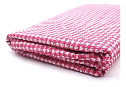 Tecido Circulo - Xadrez Pink/ Branco - 1m X 1,50m 1