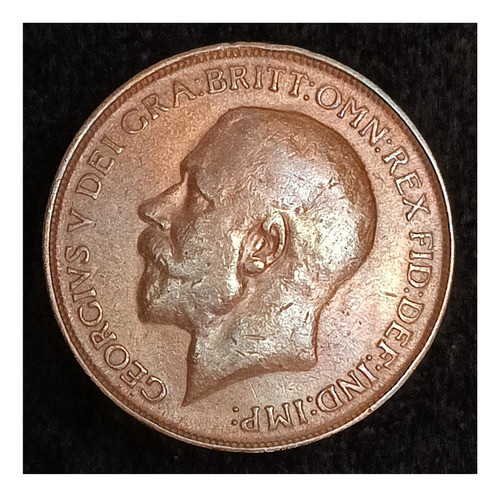 Gran Bretaña 1 Penny 1912 Muy Bueno Km 809 George V 0