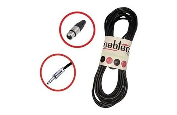 Cable Xlr Hembra A Plug Stereo 9mtrs Cab-tec Neutrik Audio 0