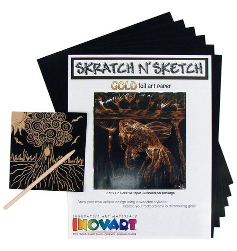 Inovart Skratch N Sketch Oro Foil Cero Papel 0