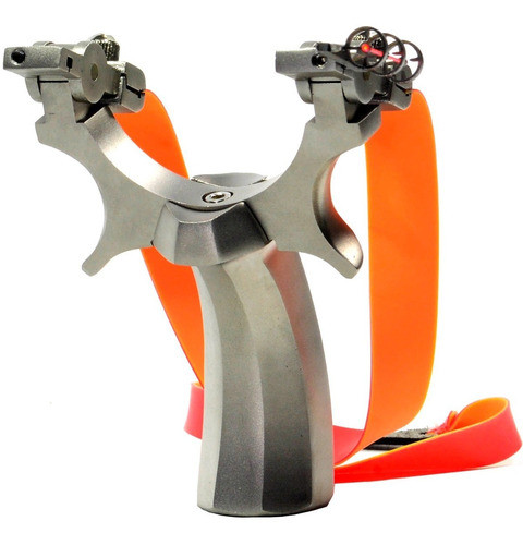 Atiradeira Estilingue Profissional Slingshot Inox M58 1